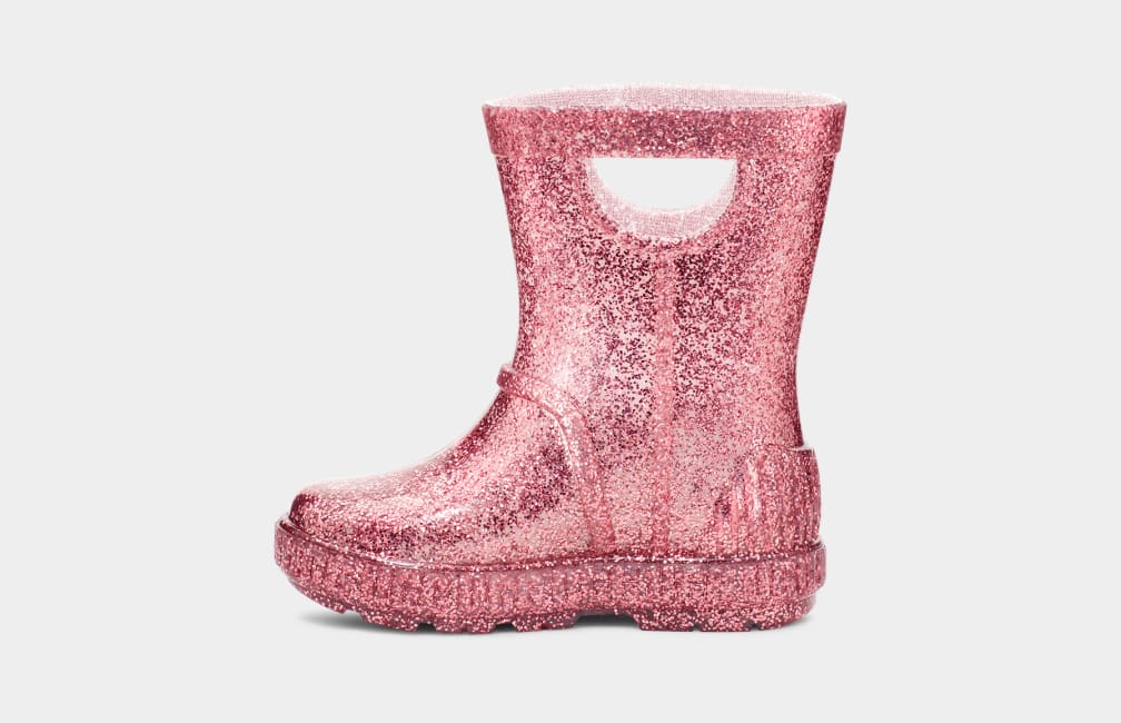 Pink Ugg Drizlita Glitter Kids' Boots | 509347-QZA