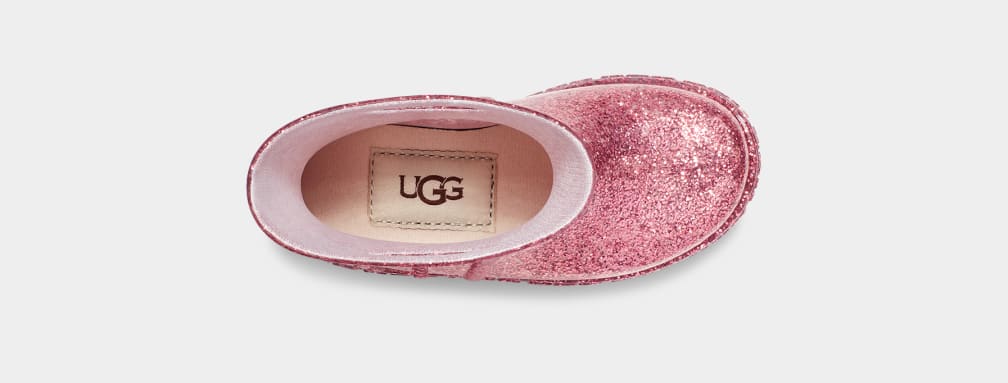 Pink Ugg Drizlita Glitter Kids' Boots | 509347-QZA