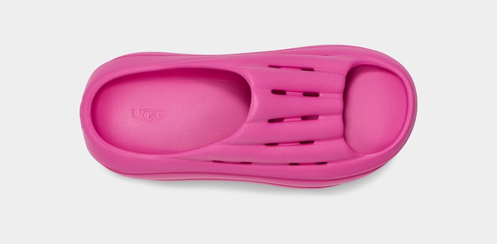 Pink Ugg FoamO Women Slides | 091784-JAZ