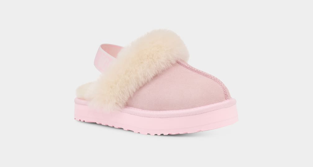 Pink Ugg Funkette Kids' Slippers | 451906-BAX