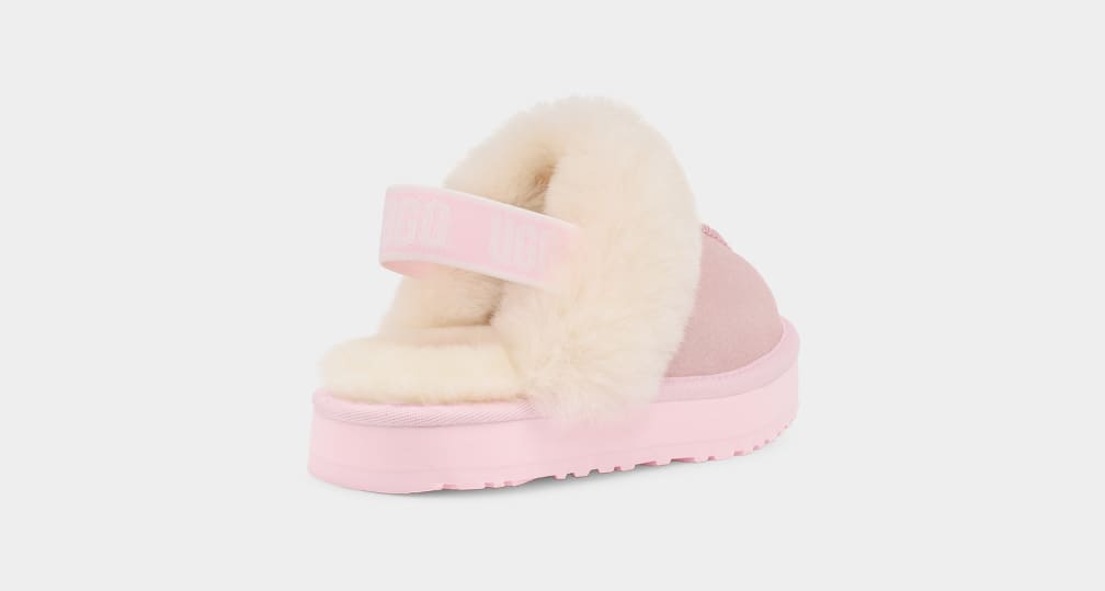 Pink Ugg Funkette Kids' Slippers | 451906-BAX