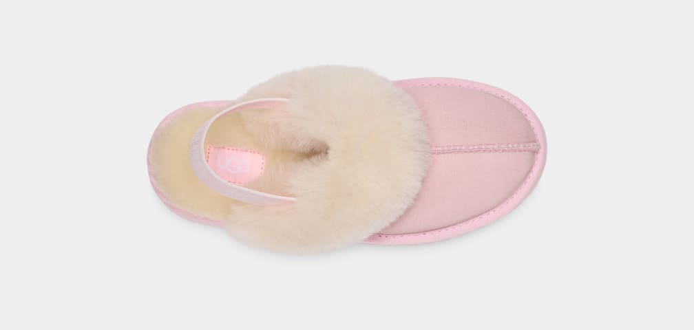 Pink Ugg Funkette Kids' Slippers | 451906-BAX