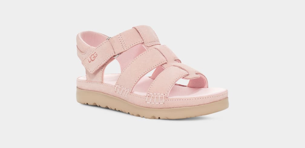 Pink Ugg Goldenstar Strap Kids' Sandals | 384769-TNC