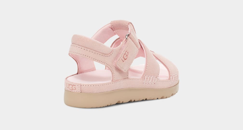 Pink Ugg Goldenstar Strap Kids' Sandals | 384769-TNC