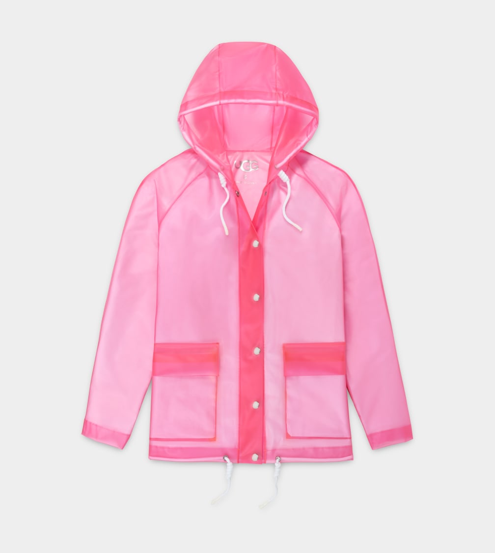 Pink Ugg Hutton Rain Women Jackets | 853246-CIE