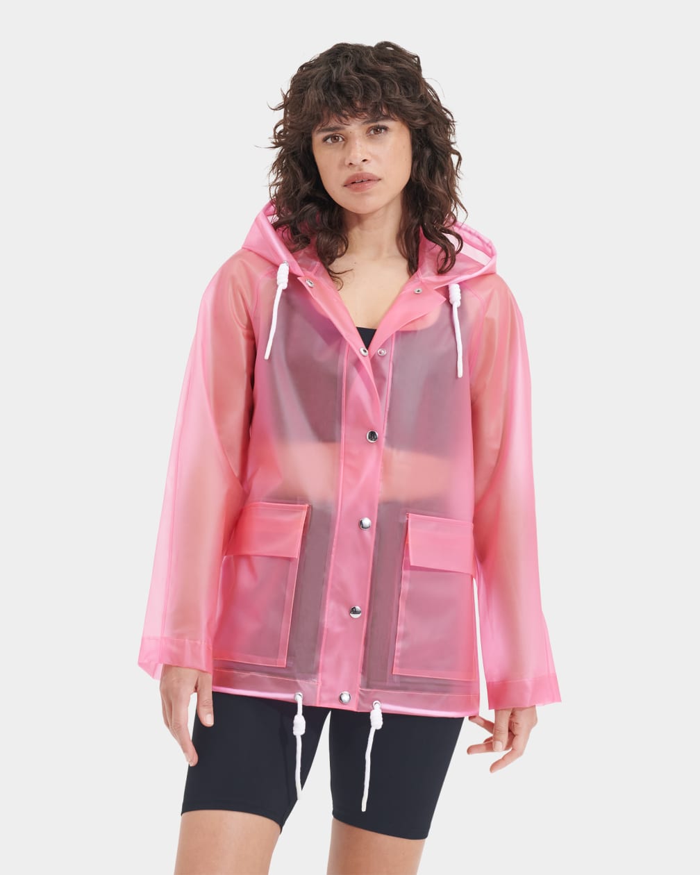 Pink Ugg Hutton Rain Women Jackets | 853246-CIE