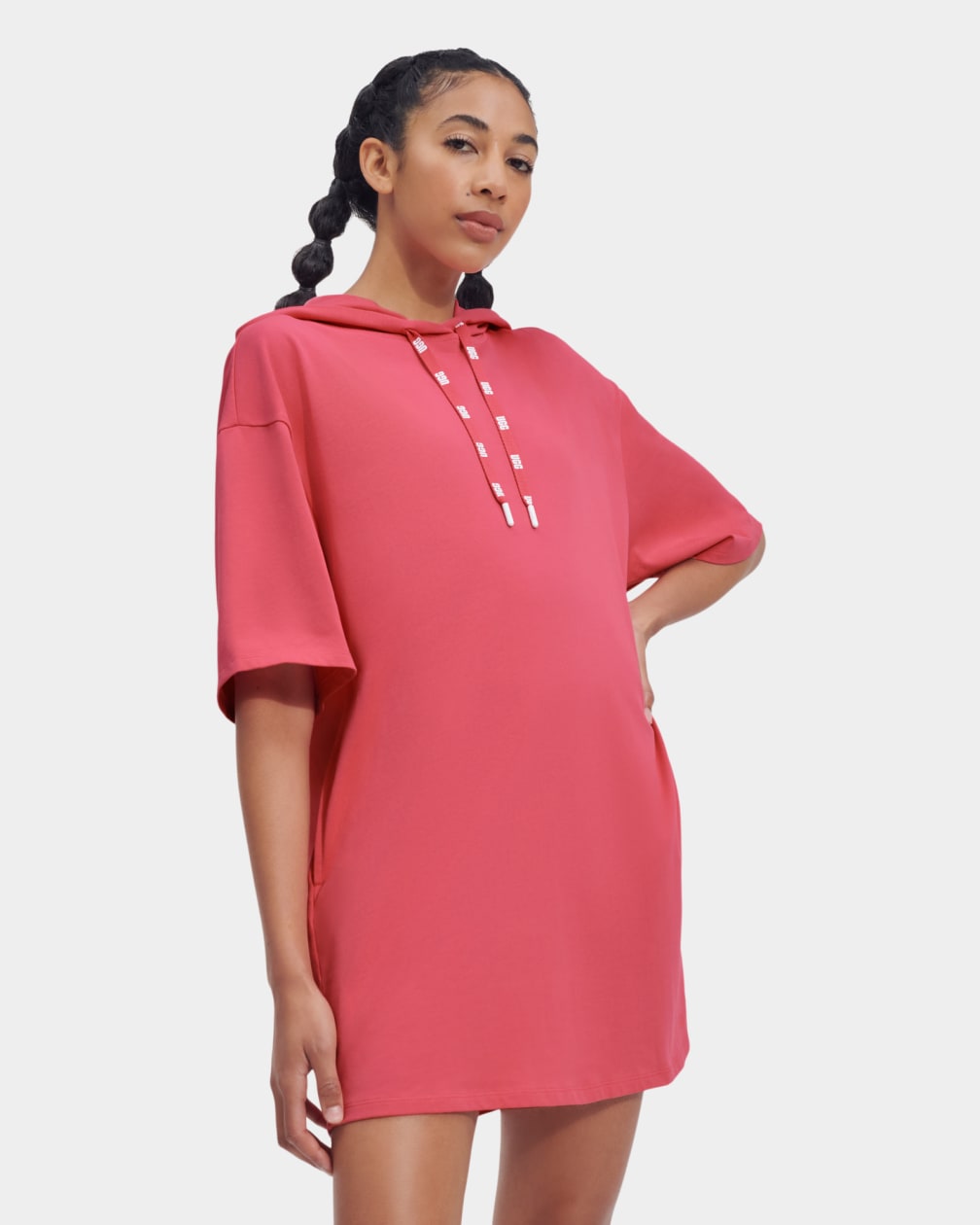 Pink Ugg Kassey Hooded T Women Dress | 502739-AFD