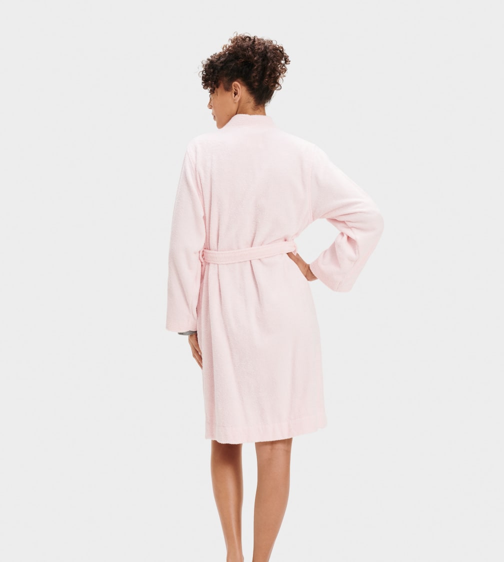 Pink Ugg Lorie Terry Robe Women Sleepwear | 473519-ONB