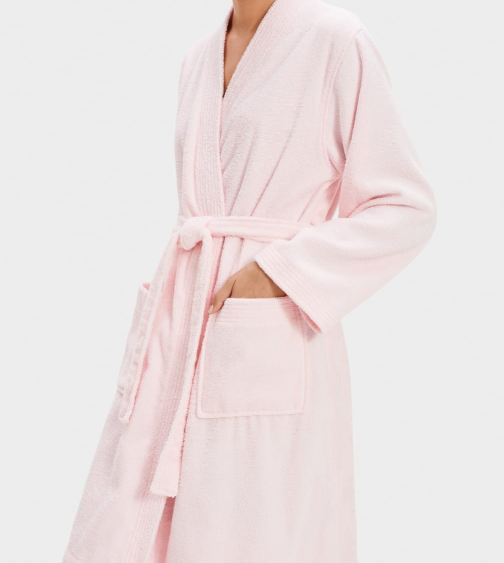 Pink Ugg Lorie Terry Robe Women Sleepwear | 473519-ONB