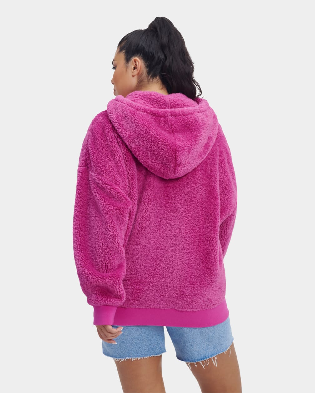 Pink Ugg Loyra Sherpa Women Hoodie | 850921-JFD