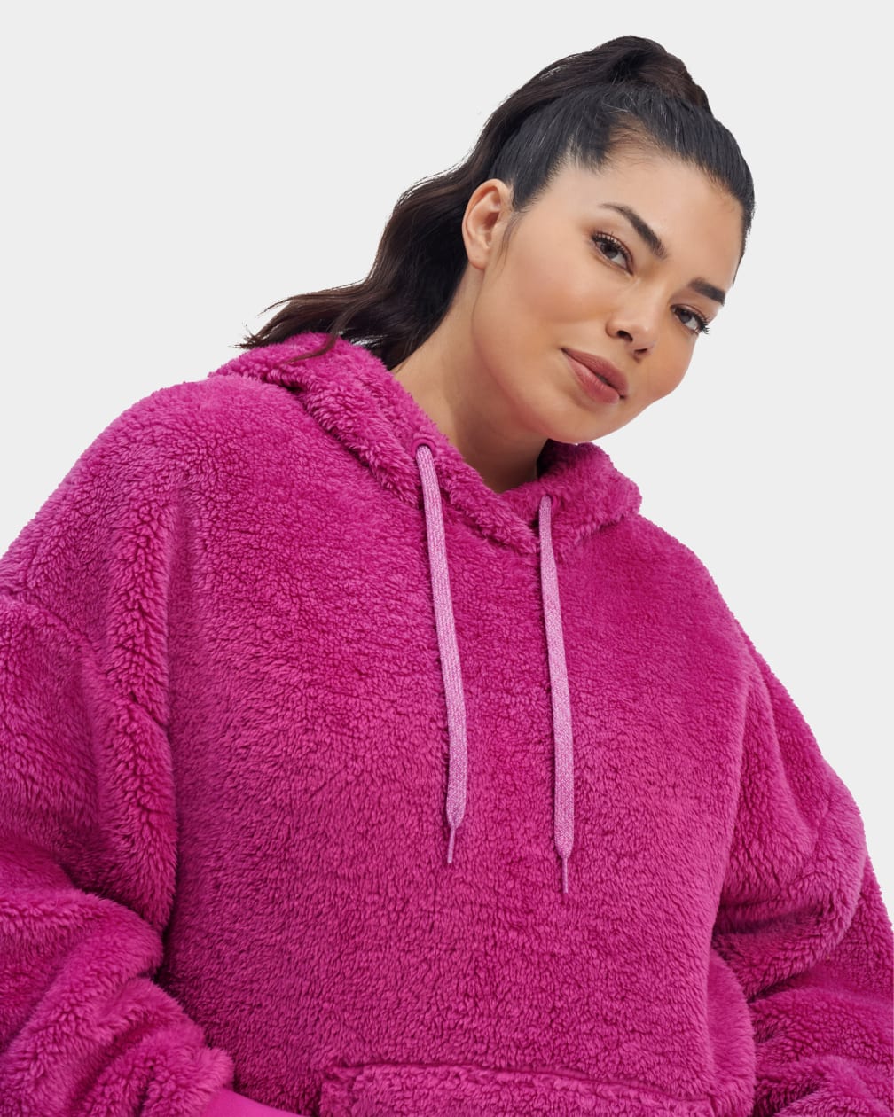 Pink Ugg Loyra Sherpa Women Hoodie | 850921-JFD