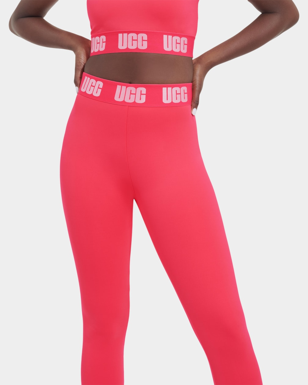 Pink Ugg Mckena Logo Women Leggings | 079512-WOX