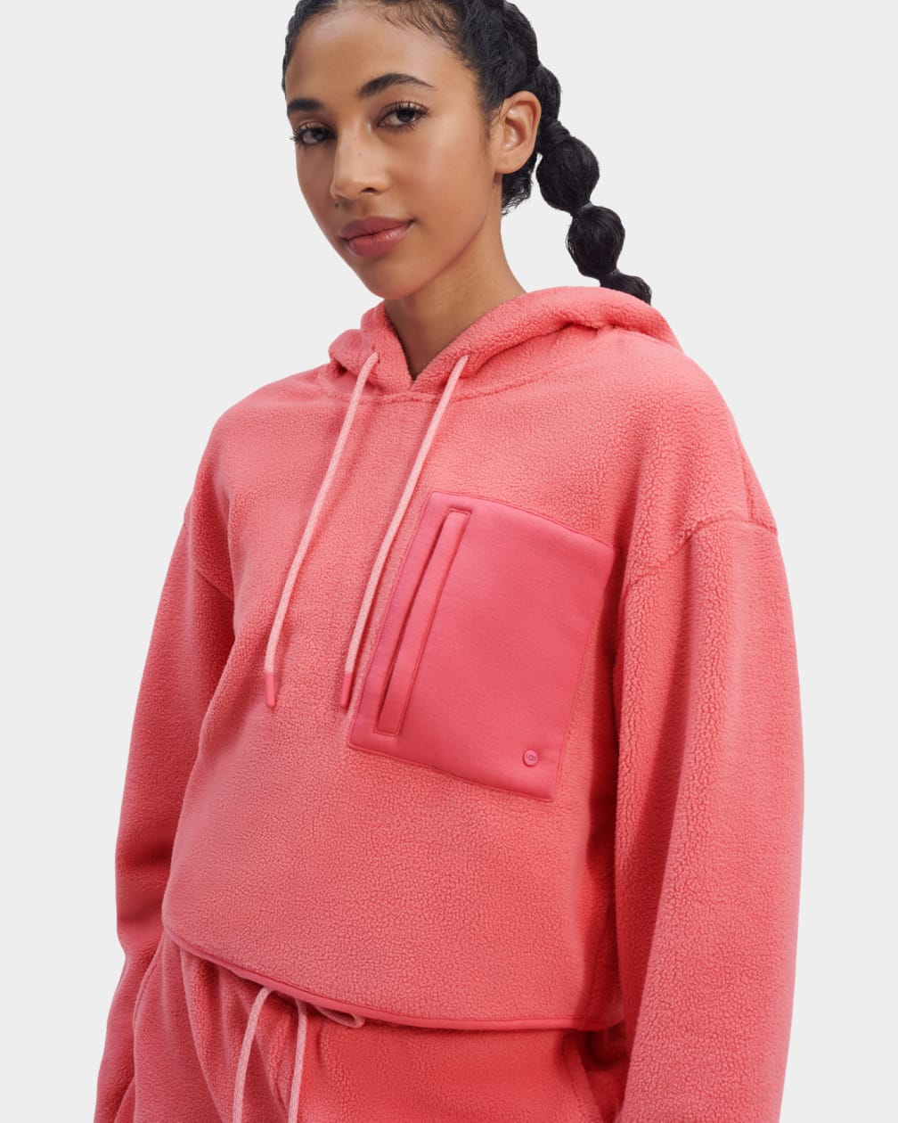 Pink Ugg Myley Sherpa Women Hoodie | 721340-SQP