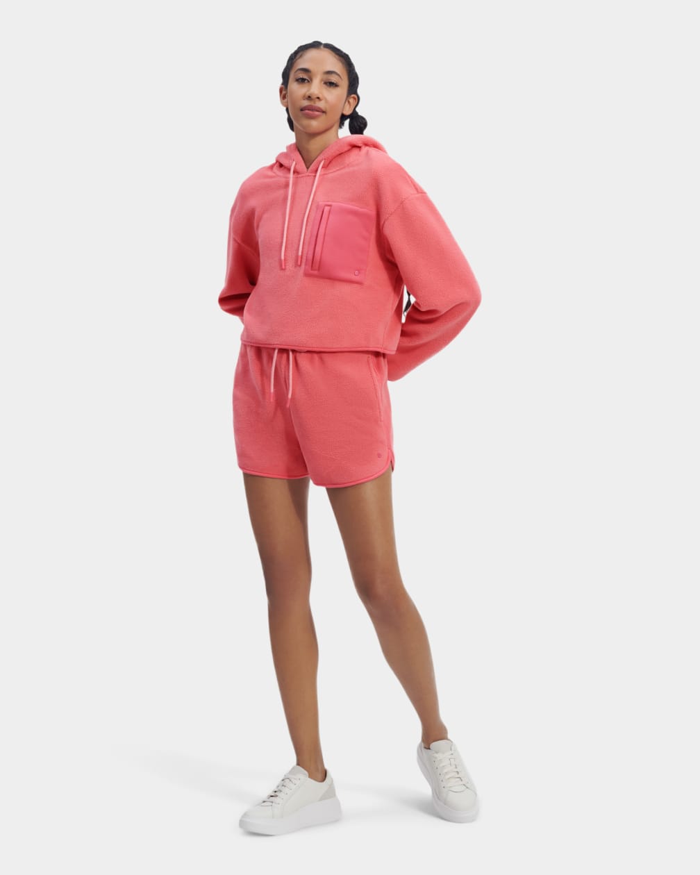 Pink Ugg Myley Sherpa Women Hoodie | 721340-SQP