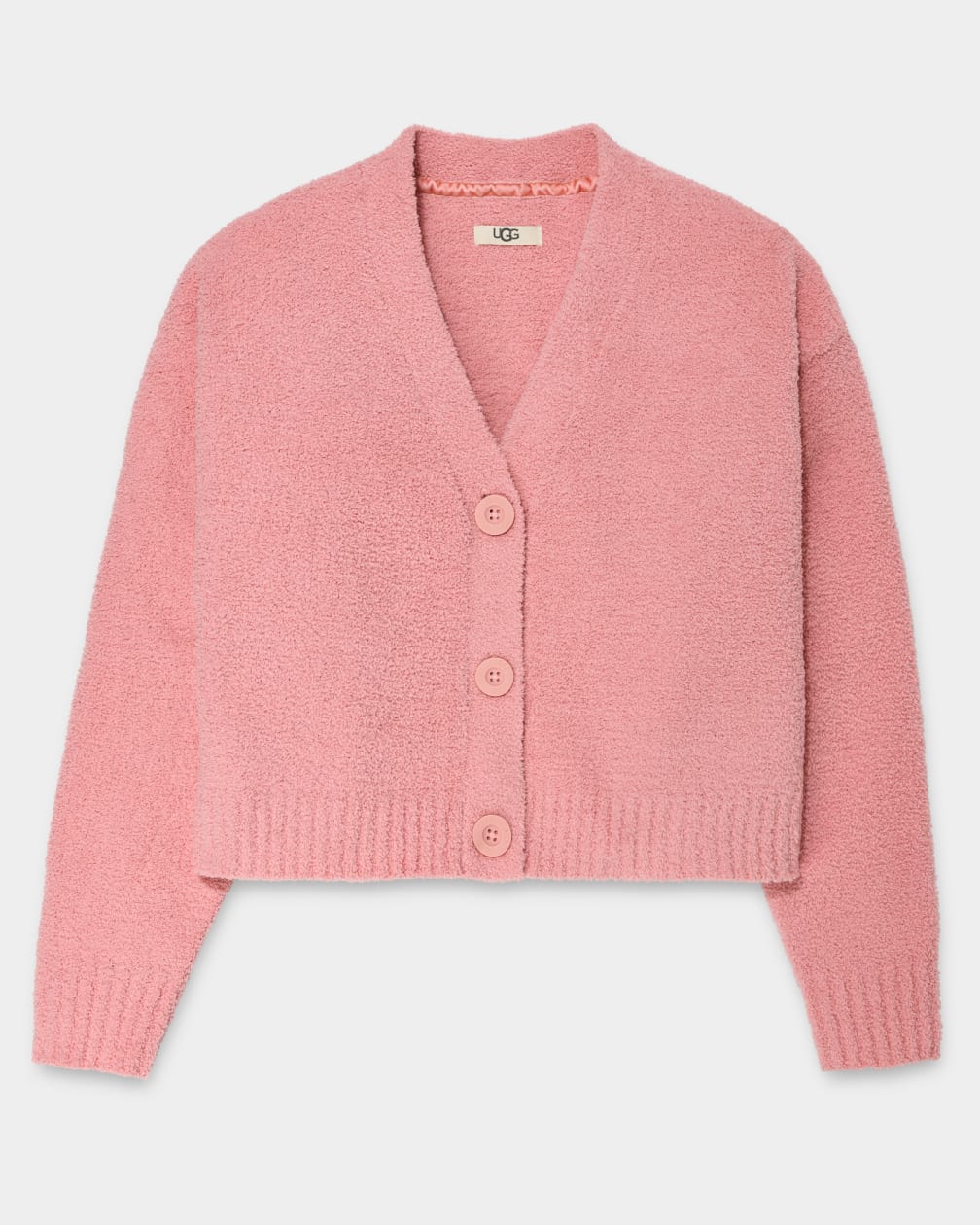 Pink Ugg Nyomi Cropped Women Cardigan | 973612-TFW