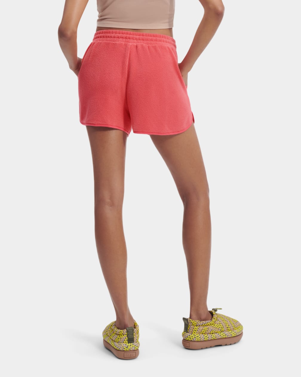 Pink Ugg Petria Sherpa Women Shorts | 274136-FUN