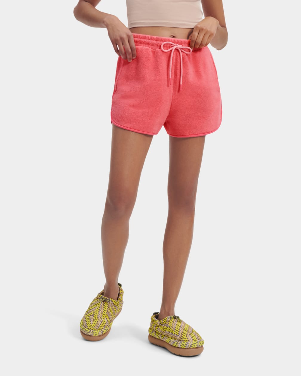 Pink Ugg Petria Sherpa Women Shorts | 274136-FUN