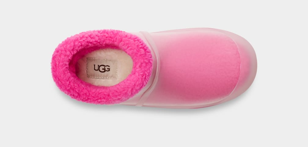 Pink Ugg Raincloud Clear Women Boots | 827154-NJX