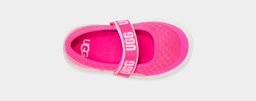 Pink Ugg Rennon Skimmer Glitter Kids' Sneakers | 240719-XLV