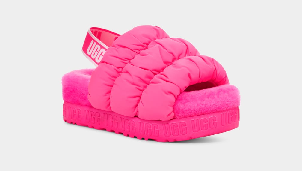 Pink Ugg Scrunchita Women Sandals | 408925-LUB