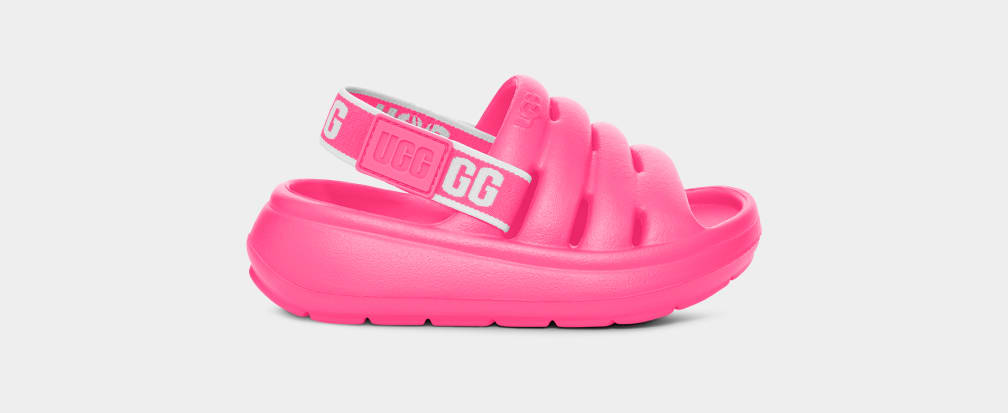 Pink Ugg Sport Yeah Kids\' Sandals | 427816-GST