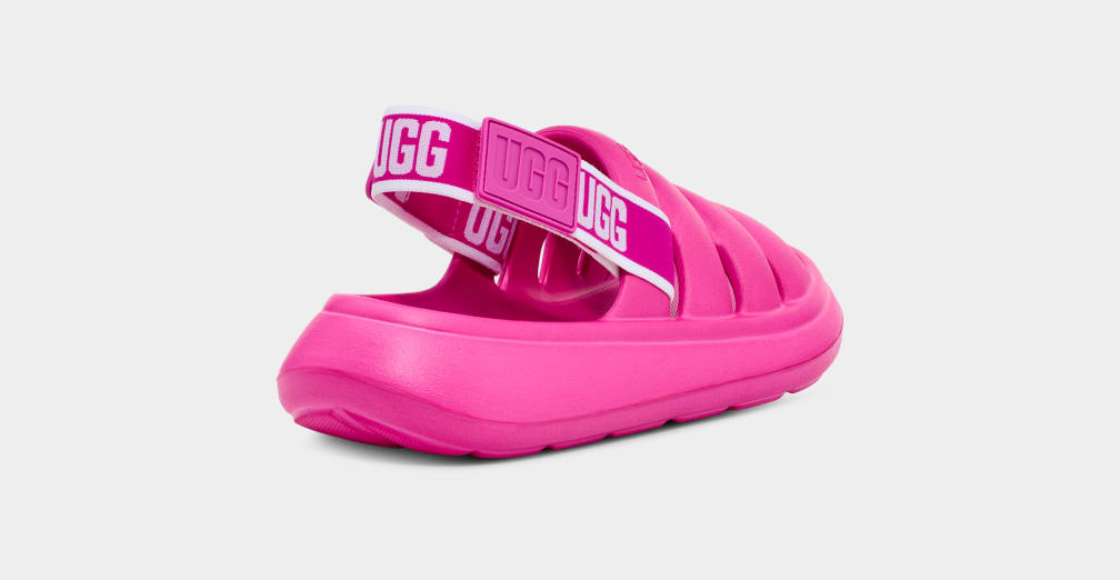 Pink Ugg Sport Yeah Women Slides | 637015-DNC