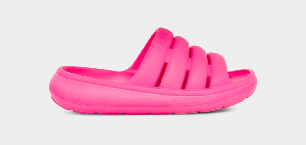 Pink Ugg Sport Yeah Women Slides | 734801-QID