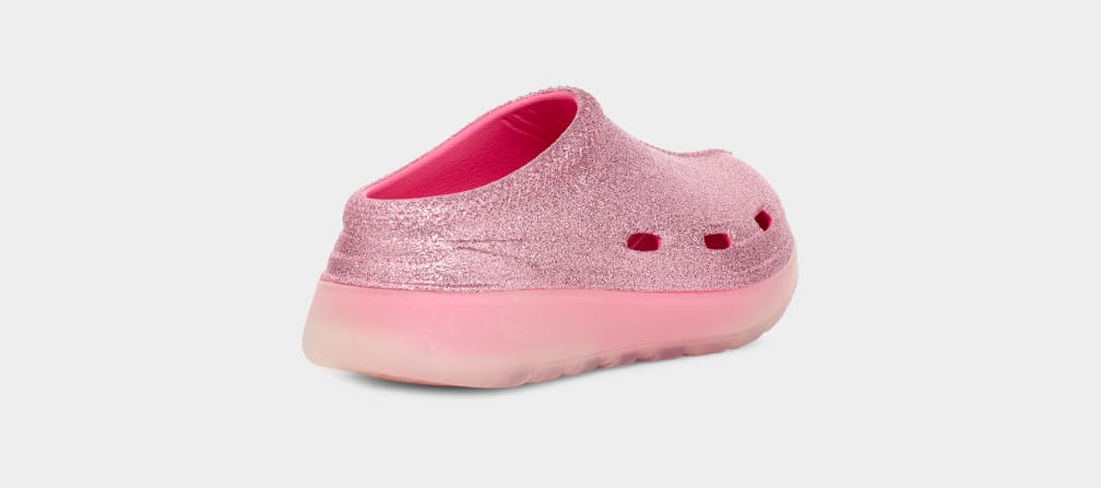 Pink Ugg Tasman Sport Glitter Kids' Sandals | 530816-TGE