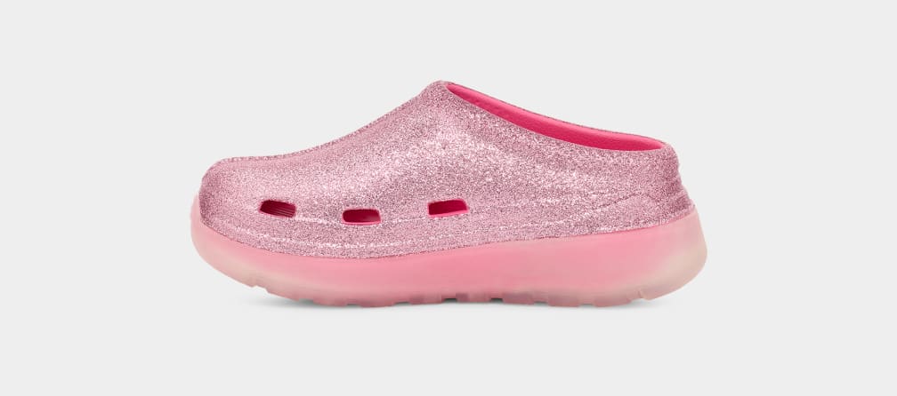 Pink Ugg Tasman Sport Glitter Kids' Sneakers | 083952-XVA