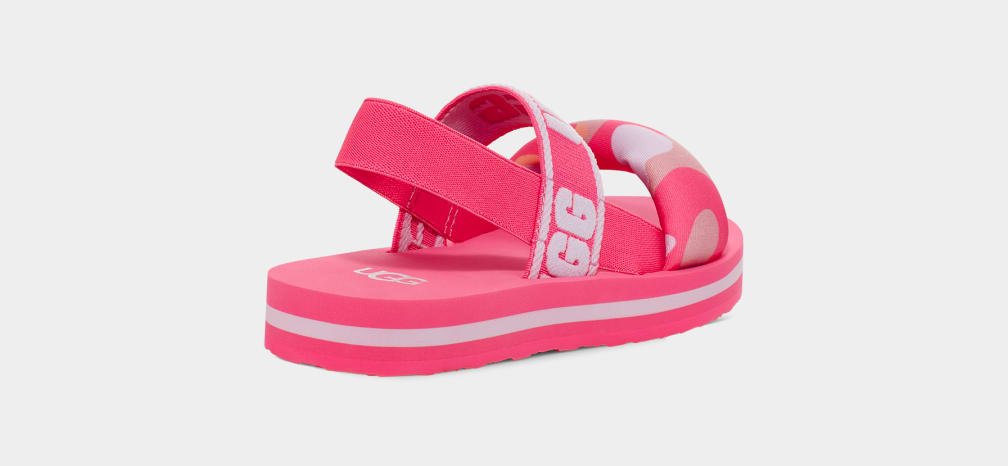 Pink Ugg Zuma Sling Camopop Kids' Sandals | 023974-OYM