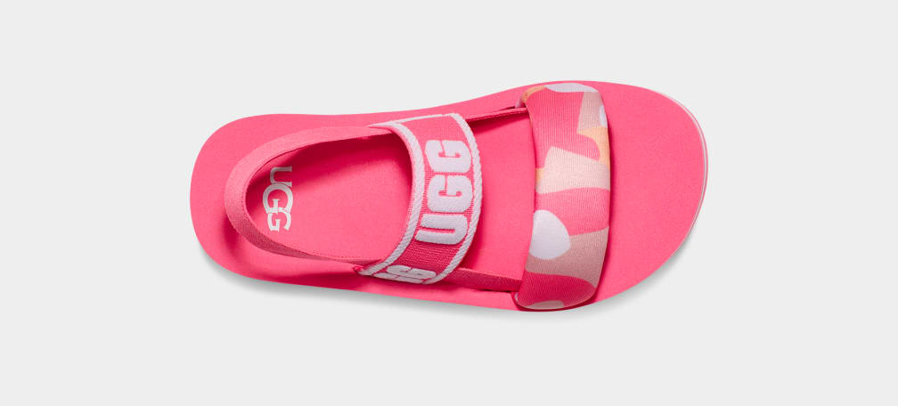 Pink Ugg Zuma Sling Camopop Kids' Sandals | 023974-OYM