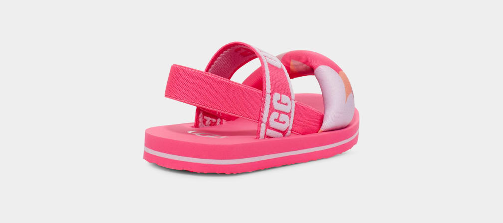 Pink Ugg Zuma Sling Camopop Kids' Sandals | 643810-ICJ