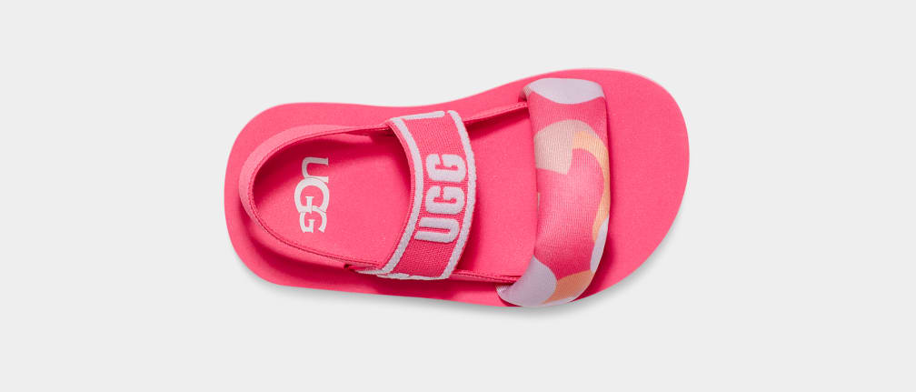 Pink Ugg Zuma Sling Camopop Kids' Sandals | 643810-ICJ