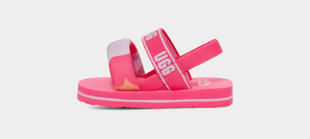 Pink Ugg Zuma Sling Camopop Kids' Sandals | 508439-OMY