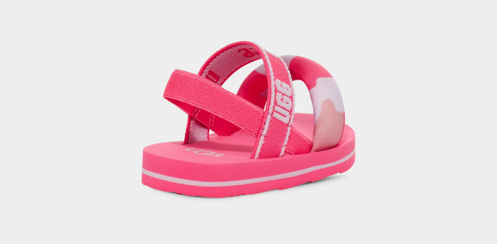 Pink Ugg Zuma Sling Camopop Kids' Sandals | 508439-OMY