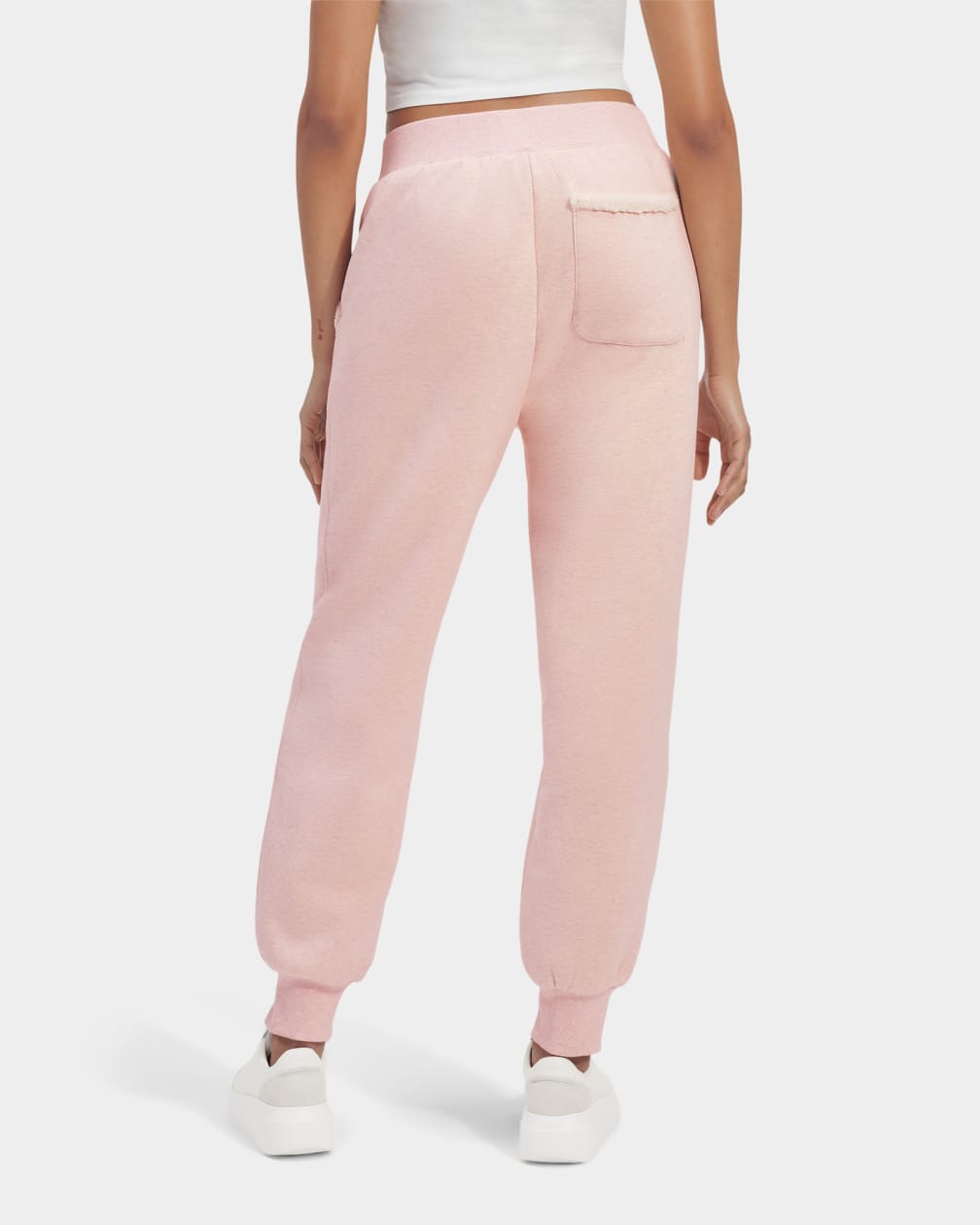 Pink / White Ugg Daylin Bonded Fleece Logo Women Sweatpants | 367240-VDH