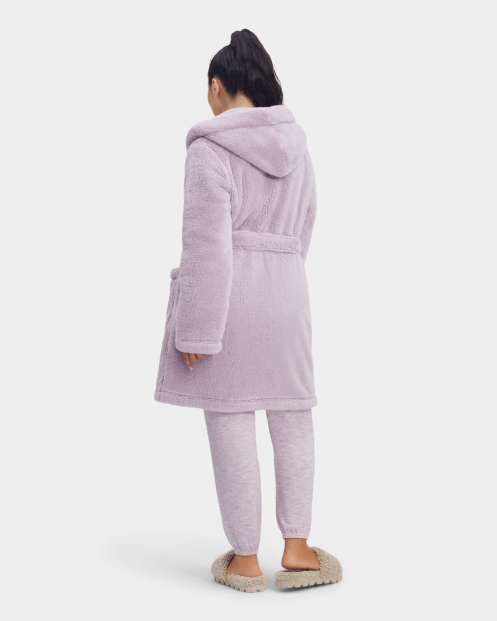 Purple Ugg Aarti Plush Robe Women Sleepwear | 523789-TNB