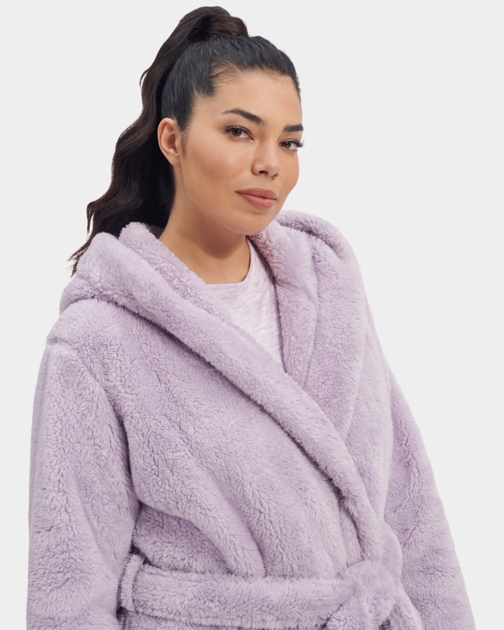 Purple Ugg Aarti Plush Robe Women Sleepwear | 523789-TNB