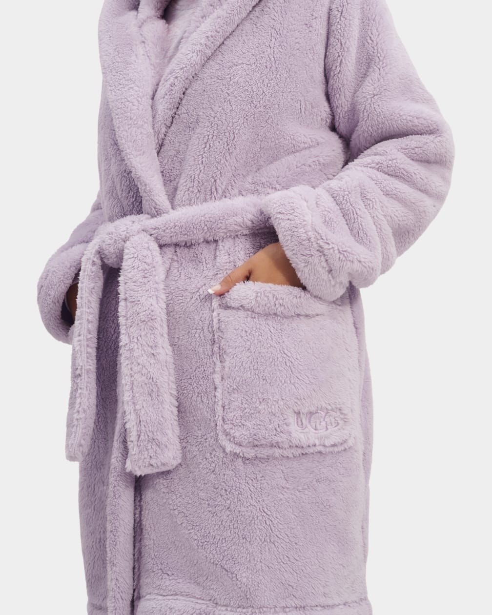 Purple Ugg Aarti Plush Robe Women Sleepwear | 523789-TNB