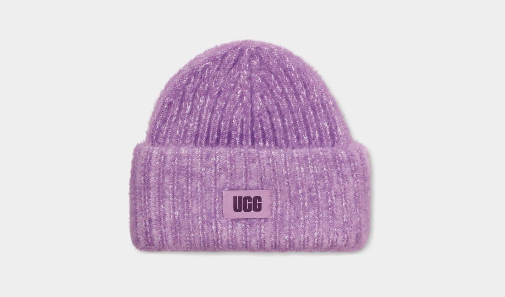 Purple Ugg Chunky Plush Cuff Women Beanie | 306875-QBJ