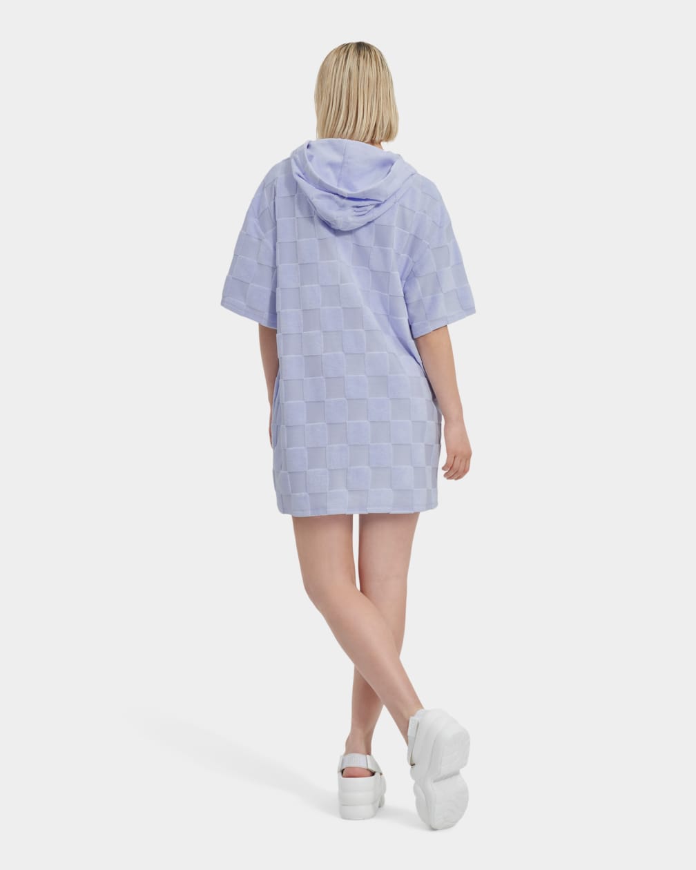 Purple Ugg Kassey Hooded Check Women Dress | 514963-WNS