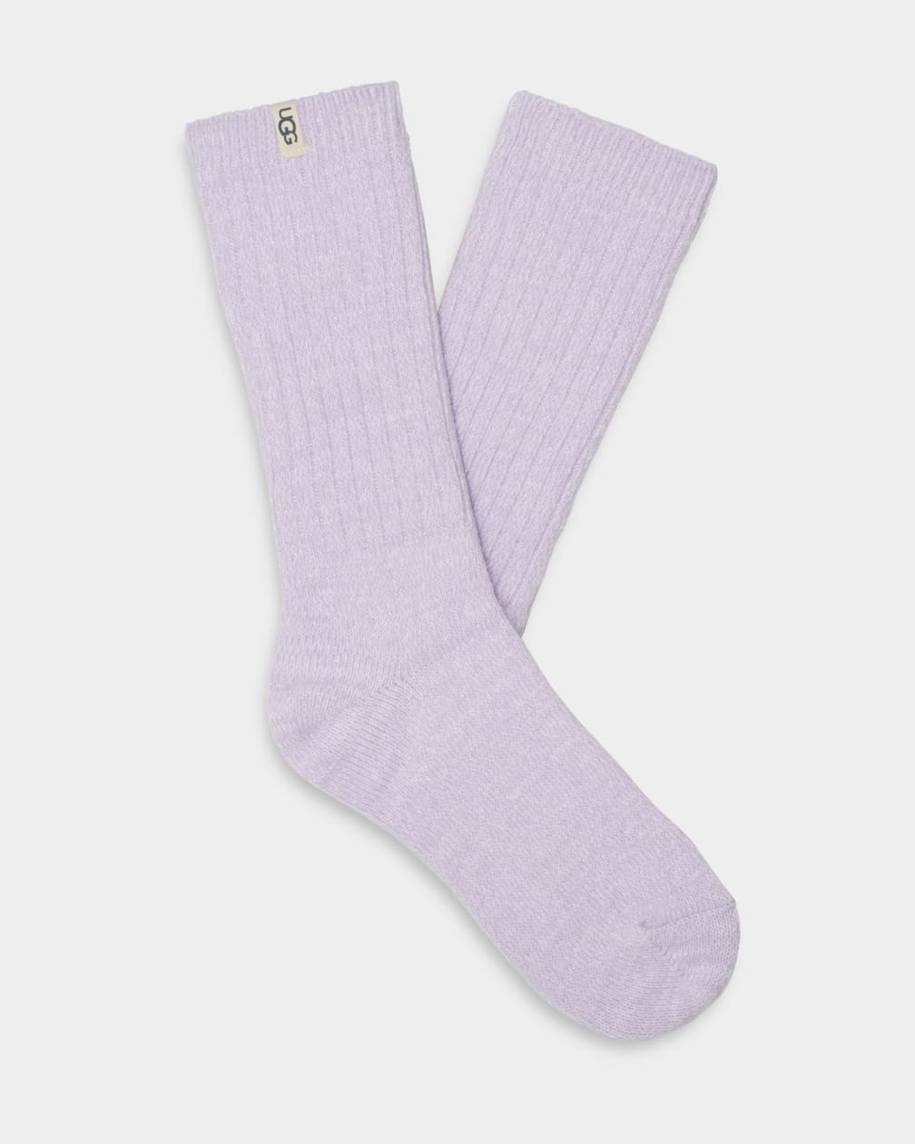 Purple Ugg Rib Knit Slouchy Crew Women Socks | 309721-RZJ