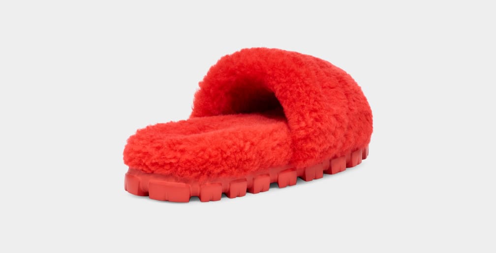 Red Ugg Cozetta Curly Women Slippers | 728593-RES