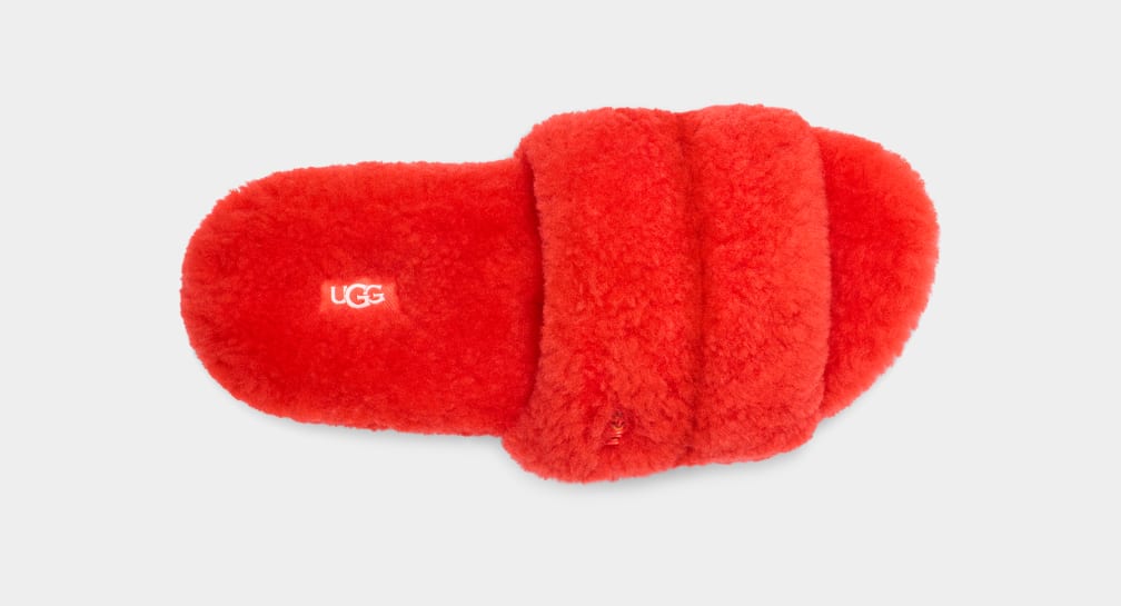 Red Ugg Cozetta Curly Women Slippers | 728593-RES