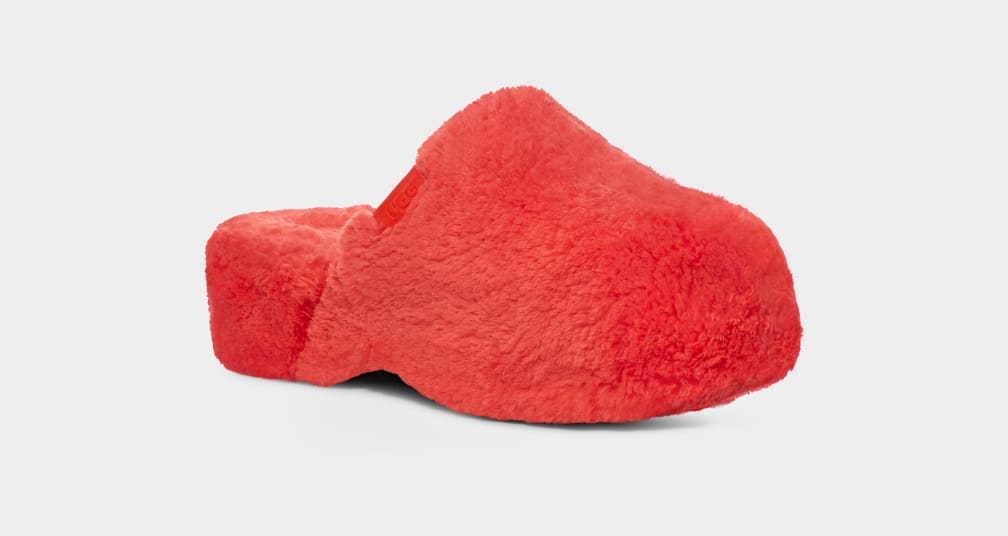 Red Ugg Fuzz Sugar Women Slippers | 235609-IBX