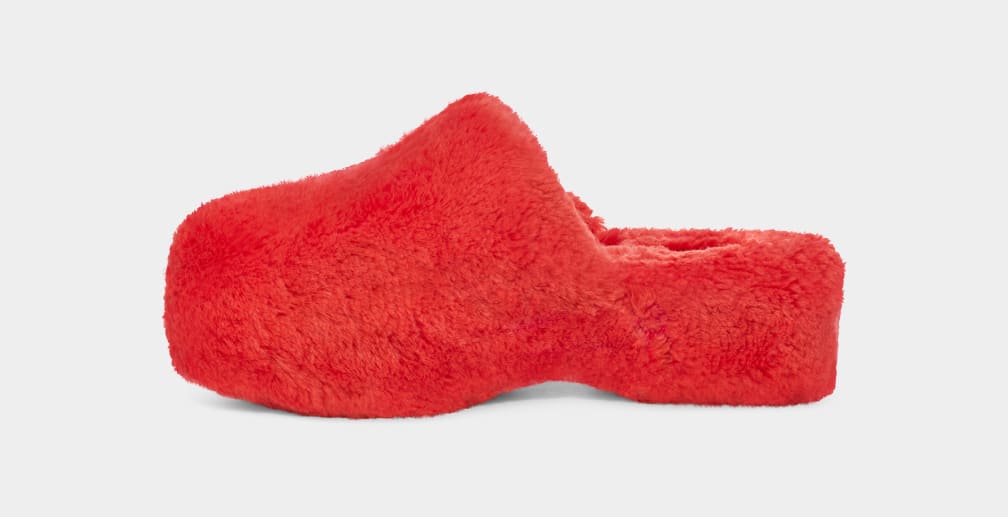 Red Ugg Fuzz Sugar Women Slippers | 235609-IBX