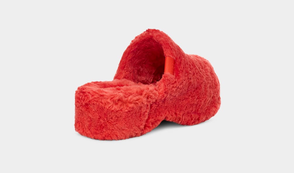 Red Ugg Fuzz Sugar Women Slippers | 235609-IBX