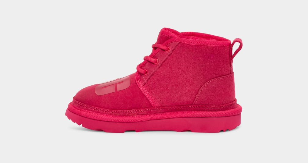 Red Ugg Neumel II Scatter Graphic Kids' Boots | 764859-NXQ