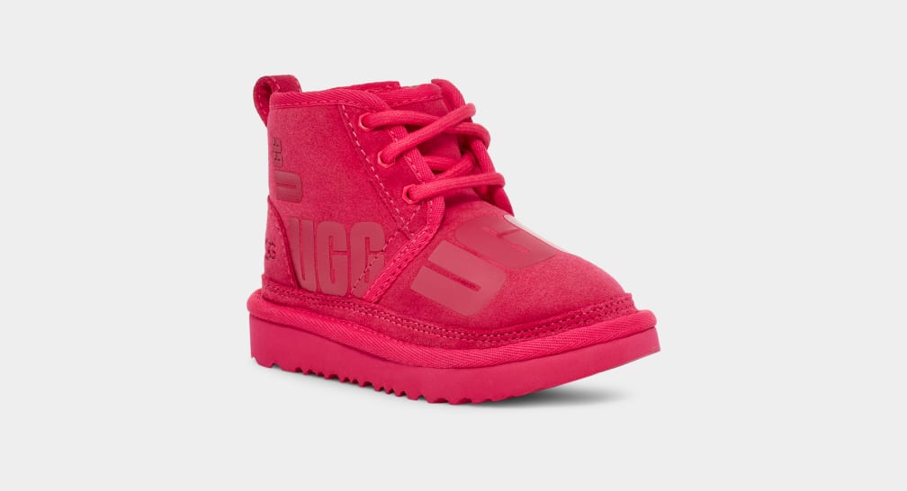 Red Ugg Neumel II Scatter Graphic Kids' Boots | 938205-SVD