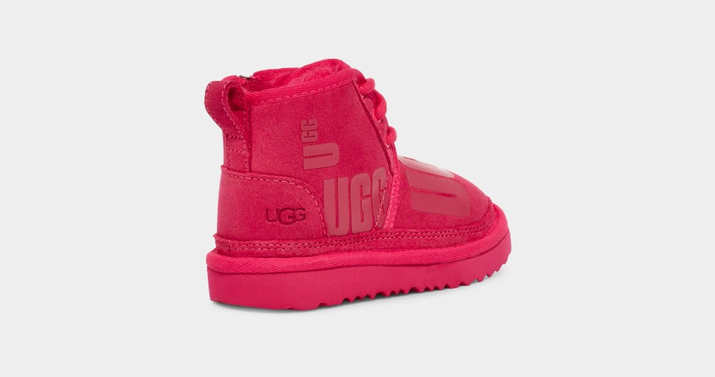 Red Ugg Neumel II Scatter Graphic Kids' Boots | 938205-SVD